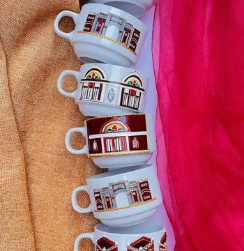 مجموعه فناجين برسوم مختاره